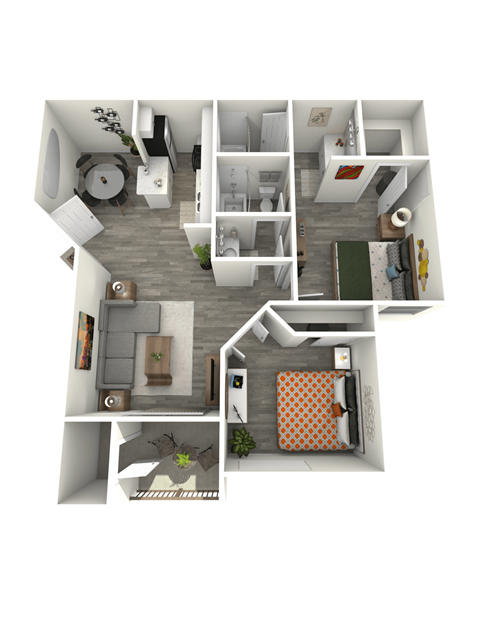 B1 Floor Plan at Tides on Southern, Arizona, 85204
